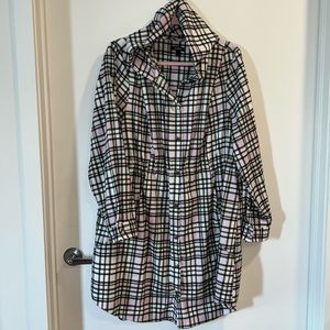 Torrid Hooded Plaid Anorak Jacket Sz 2X / 18-20